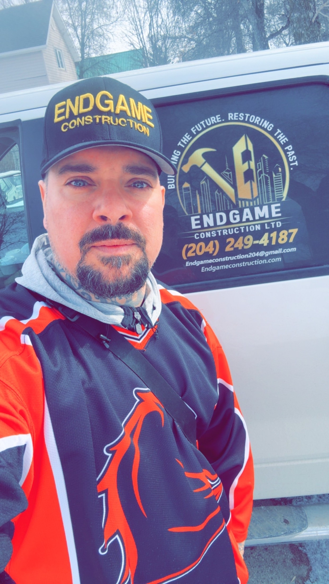 Endgame Construction owner on site