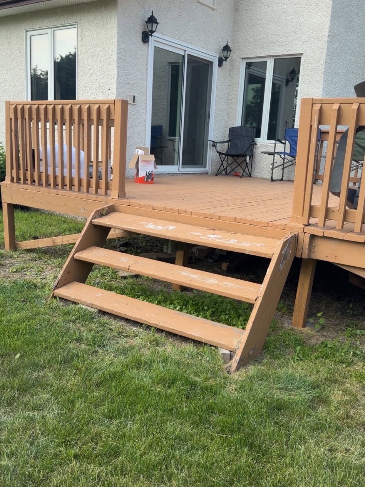 Deck Stairs Replacement - Before